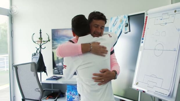 Lionel Messi meets up with Mbappé and Ramos